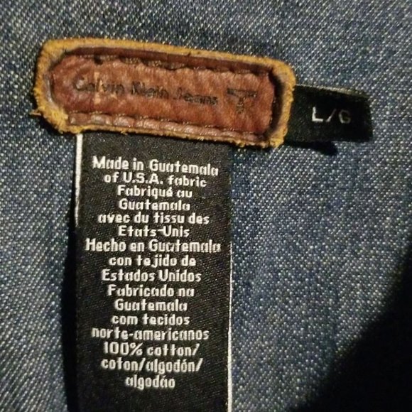 Calvin Klein Women's Jean Jacket Size Large - Picture 4 of 4